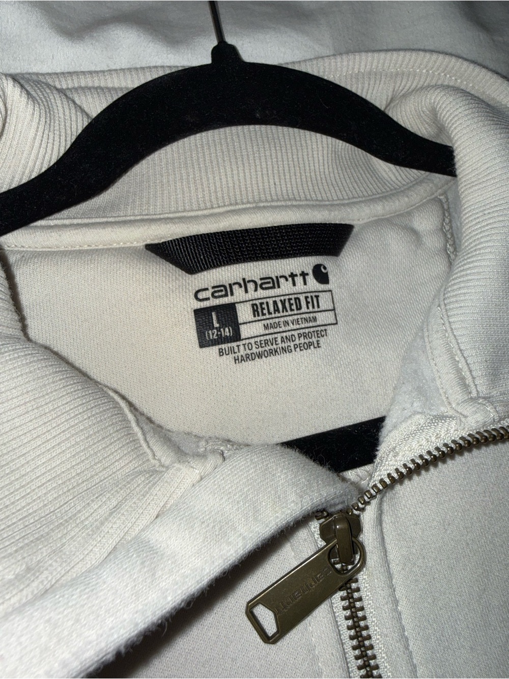 Carhartt White Half-Zip Pullover Sweatshirt - Picture 3 of 3